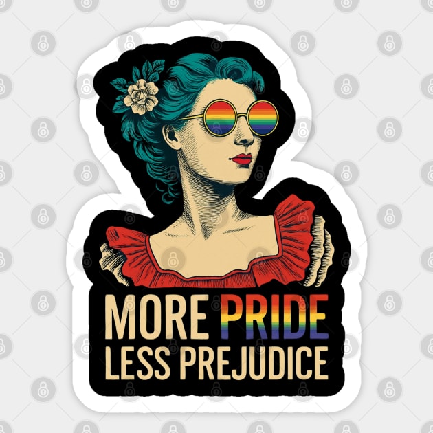 More-Pride-Less-Prejudice Sticker by Creatifly Graphic Tees